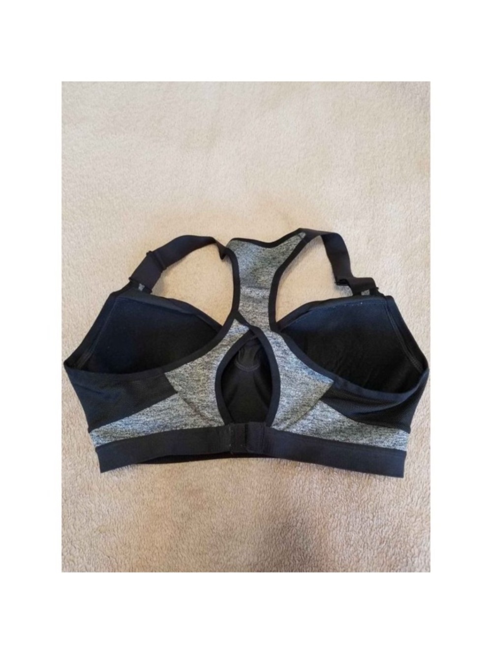 VSX Gray Heather Racerback Sports Bra - Picture 2 of 5
